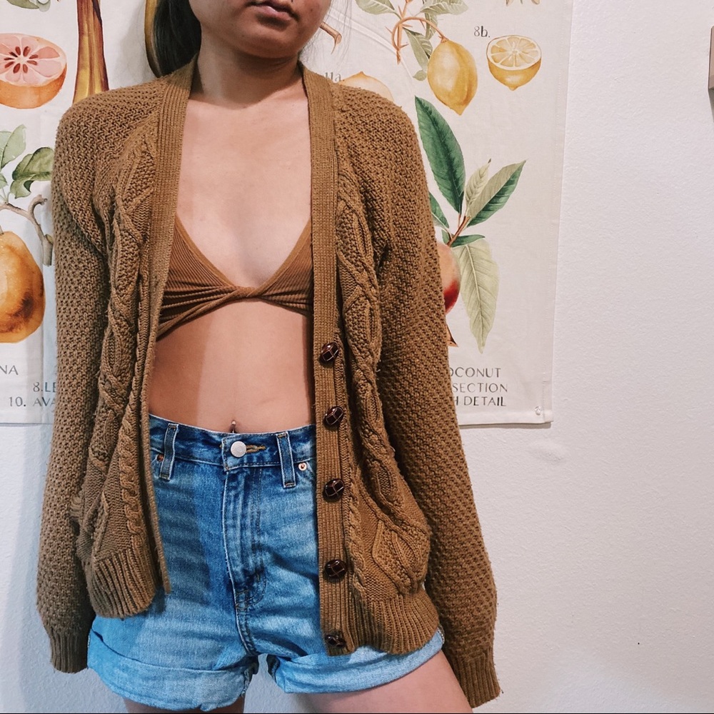 Brown button cardigan